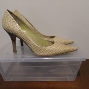 Nine West Women Snake Skin, Leather, Size 10M